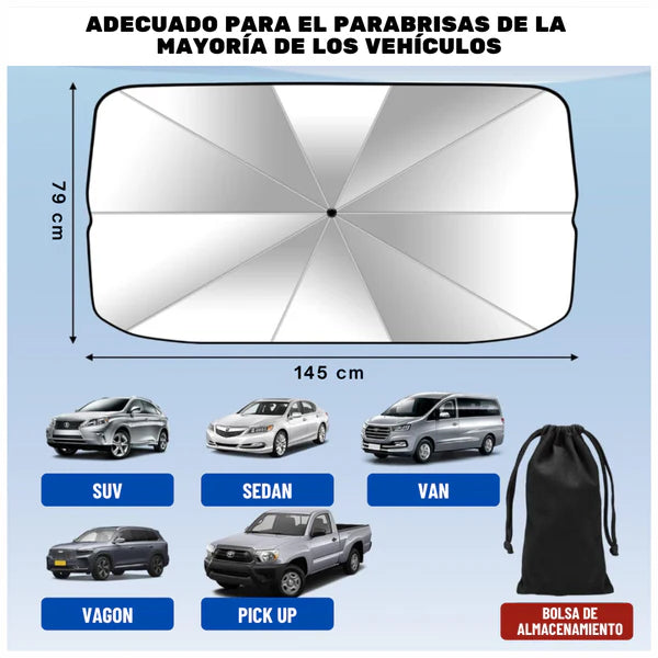 ¡SOMBRILLA PARASOL CARRO PROTECCION SOLAR!