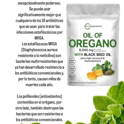 ¡Capsulas Aceite de Orégano con Semillas Negras!