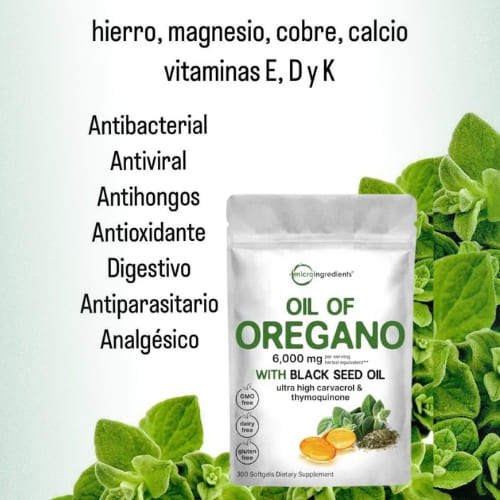 ¡Capsulas Aceite de Orégano con Semillas Negras!