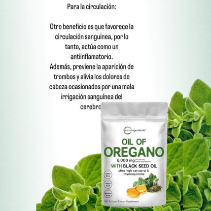 ¡Capsulas Aceite de Orégano con Semillas Negras!